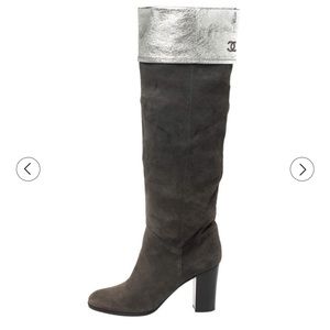 CHANEL vintage suede boots